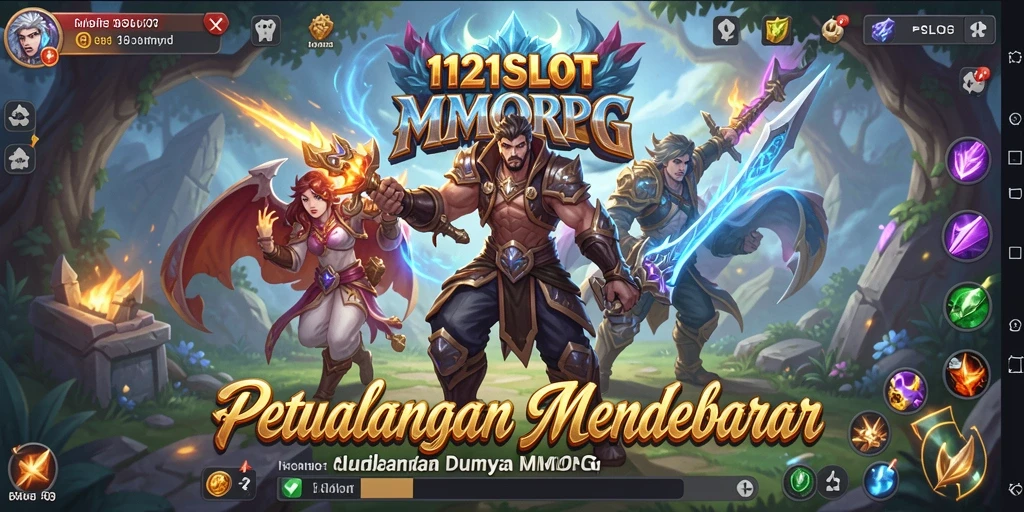 Tangkapan layar permainan <strong>1121SLOT</strong> menampilkan aksi seru dalam pertarungan MMORPG.