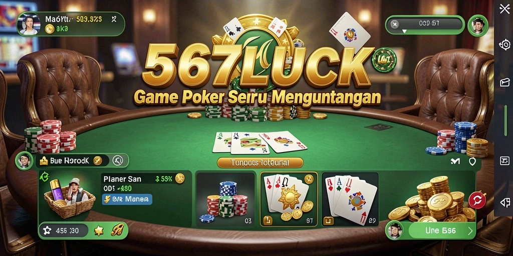 Gameplay mendebarkan dalam aplikasi Poker 567LUCK.