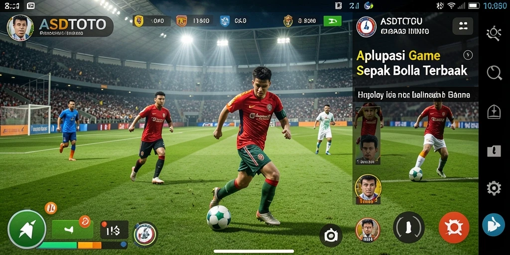 Screenshot gameplay ASDTOTO dengan aksi seru di lapangan.