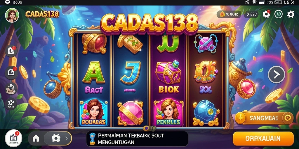Tampilan gameplay seru dari CADAS138 yang penuh warna.