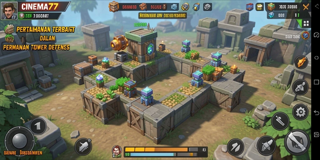 Tampilan gameplay intens dalam CINEMA77 yang menegangkan.