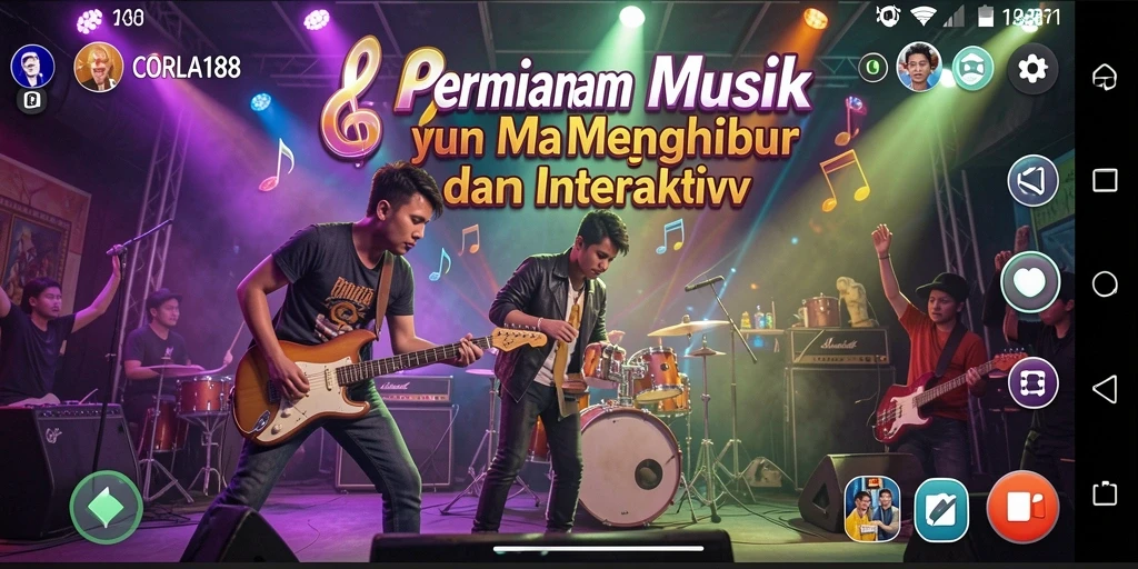 Tampilan gameplay interaktif yang penuh warna dari CORLA188.