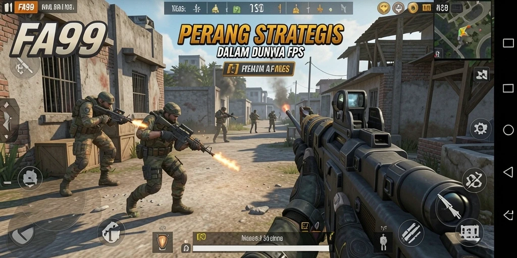 Tampilan menegangkan dari pertempuran di dunia FA99.