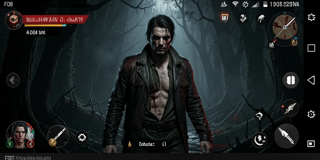 Tampilan gameplay seram yang menciptakan suasana Horror.