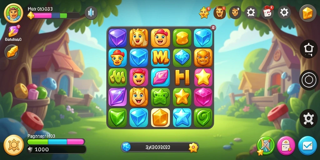 Tampilan gameplay menarik H03 dalam aksi Match-3.