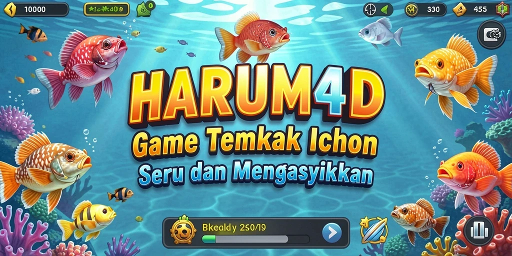 Screenshot gameplay menembak ikan di HARUM4D yang seru.