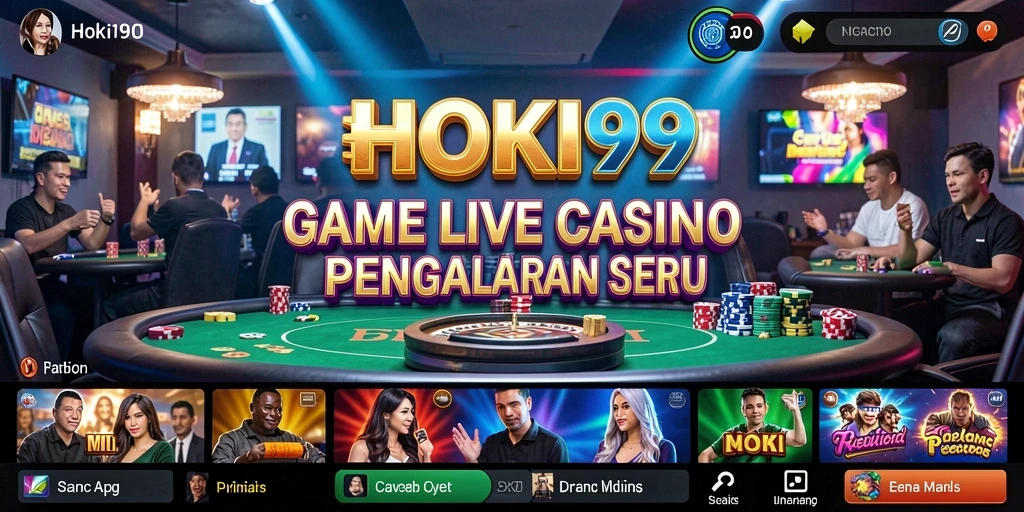 Tampilan gameplay HOKI99 yang mendebarkan dalam suasana Live Casino.