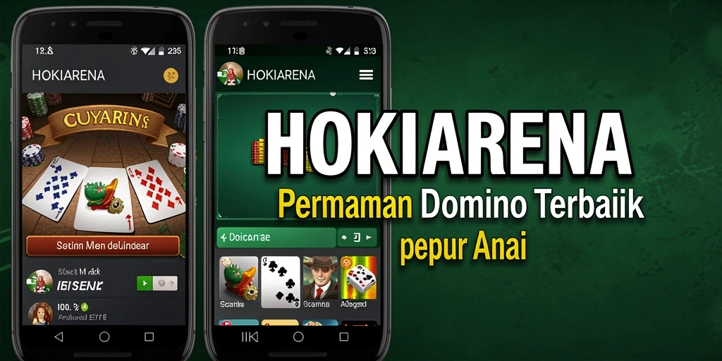 Tampilan seru gameplay HOKIARENA dalam bermain Domino.