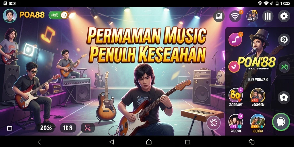 Tampilan gameplay POA88 dengan berbagai pilihan lagu menarik.
