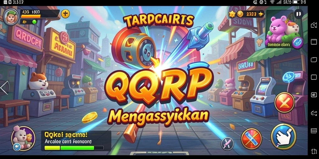 Screenshot gameplay QQRP menampilkan aksi seru dalam permainan Arcade.
