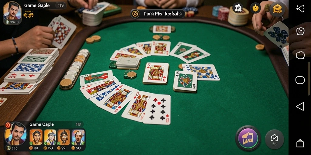 Tampilan gameplay seru di S13 yang penuh strategi Gaple.