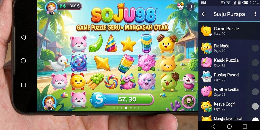 Screenshot utama SOJU88 yang menunjukkan gameplay Puzzle yang seru.