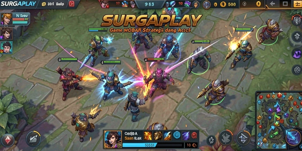 Tampilan gameplay SURGAPLAY yang epik dan seru