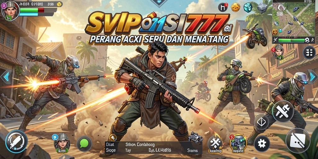 Tangkapan layar SVIP777 menampilkan aksi seru dalam pertempuran.